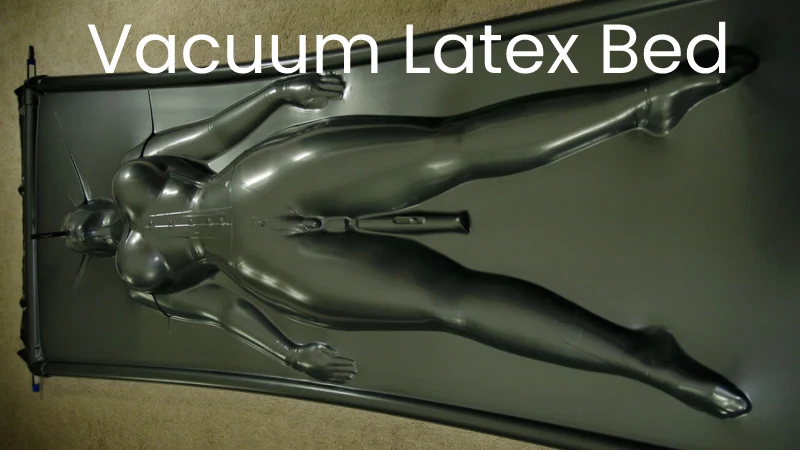Ultieme Bondage latex vacuum bed doma